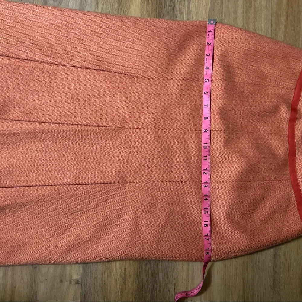 Talbots Pink Midi Pencil Skirt with Pleated Design - Picture 4 of 7